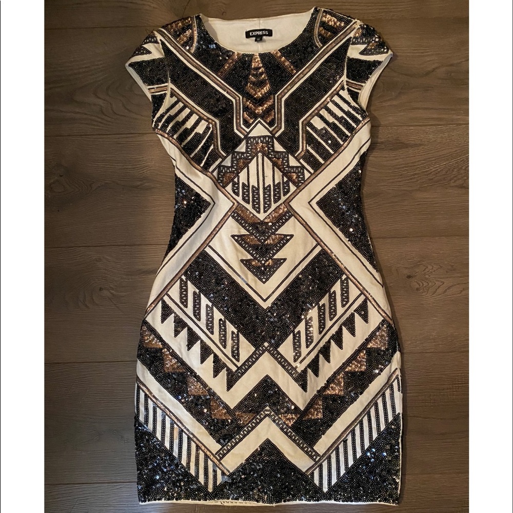 Sequin Black & White dress